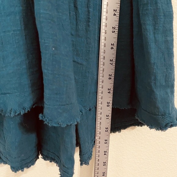 Free People Womens Boho Chic Dream Weaver Embroidered Tunic Sz M OB1015985 Teal - Picture 5 of 8